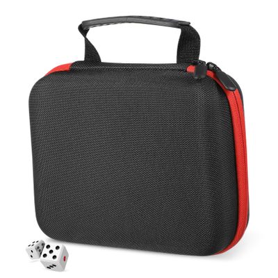 Abaodam Portable Dual Compartment Dice Organizer Bag Zipper Dice Holder Internal Divider for Board Game for Table Game Accessories