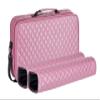 American Mahjong Set "Purple Pink" - Quilted PU Leather Carrying Bag with Shoulder Strap & Handles, All-in-One Tile Racks with Pushers, 166 Engraved Tiles, Dice, Bettor, Extra Tiles & Instructions view 3