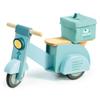 Tender Leaf Toys - Delivery Scooter - Wooden Ride-On Toy for Toddlers with Rubber Trimmed Wheels - Role-Play Scooter with Canvas Bag - Develop Social, Language and Gross Motor Skills - Age 2+ view 1