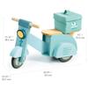Tender Leaf Toys - Delivery Scooter - Wooden Ride-On Toy for Toddlers with Rubber Trimmed Wheels - Role-Play Scooter with Canvas Bag - Develop Social, Language and Gross Motor Skills - Age 2+ view 2