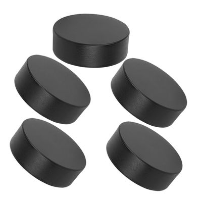BESPORTBLE 5pcs Pu Hockey Pucks for Training Ice Hockey Game Puck Sports Accessory Lightweight Indoor Outdoor Use