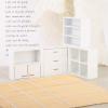 1:12 Mini Solid Wood Doll Furniture Set Perfectly Restore Living Room Bedroom Cabinet Dining Table and Chairs Cupboard Home Scene (Burlywood or White) view 4