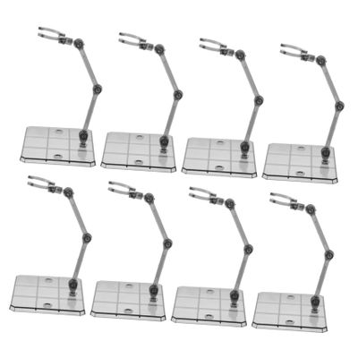 Hemoton 8pcs Model Display Stand Figures and Collectibles Transparent Holder with Stable Base Easy Assembly for Fit for Gundam and Other Models