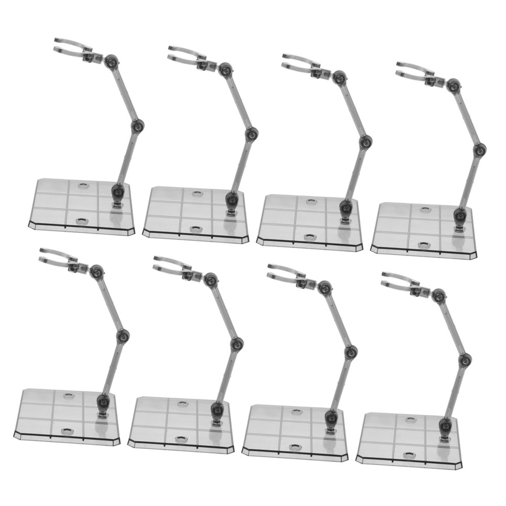 Hemoton 8pcs Model Display Stand Figures and Collectibles Transparent Holder with Stable Base Easy Assembly for Fit for Gundam and Other Models