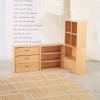 1:12 Mini Wood Cabinet Furniture Living Room Bedroom Cabinet Unit Cabinet Cupboard Closet Various Styles of Furniture for Dollhouse(Burlywood) (Wood) view 3