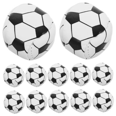 FOYTOKI 12pcs Bags Boys and Girls Tossing Game Bean Bag Soccer Shaped Preschool Activities