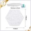 8 Packs Hexagon Felt Pin Board, 12" Bulletin Board with 30 Push Pins, Felt Board for Home Kitchen Office Decor, Self-Adhesive Corkboard Tiles for Walls School Message Photos Memos-Gray view 2
