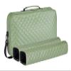 American Mahjong Set Green" - Quilted PU Leather Carrying Bag with Shoulder Strap & Handles, All-in-One Tile Racks with Pushers, 166 Engraved Tiles, Dice, Bettor, Extra Tiles & Instructions view 3