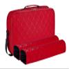 American Mahjong Set Red" - Quilted PU Leather Carrying Bag with Shoulder Strap & Handles, All-in-One Tile Racks with Pushers, 166 Engraved Tiles, Dice, Bettor, Extra Tiles & Instructions view 3