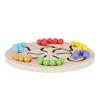 Wooden Bead Turntable Toy,Thinking Training Colorful Beads Rolling Ball,Brain Development Toy for 3+ Years,Improve Logical Thinking and Cognitive Skills with Colorful Beads view 2