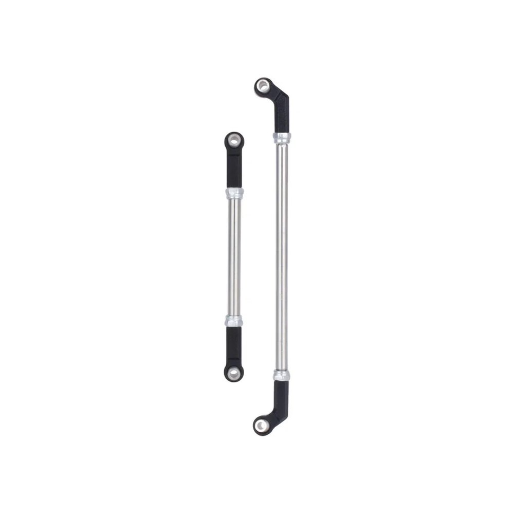 for Axial for SCX10 for III for 1/10 RC Crawler Aluminum Front Axle Adjustable Stee Link Rod for Chassis Upgrades Parts RC Car Parts(Black)