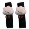 1 Pair Car Seat Strap Pads, Cute Cartoon Cloud Car Seat Belt Cover with Loop-and-Hook Tape, Fluffy Plush Seatbelt Cushion, Reusable Universal Seat Belt Cover Pad for Shoulder Neck Seat Belt Cover Pad view 1
