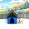 3D Printed Dog with Dog House, Articulated Pitbull Puppy Dog Animal Toy, Man's Best Friend, Fidget Animal Dog Toy, Office and Home Decor - ADSET3-PIT-BH view 1