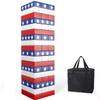 Nattork Giant Tumbling Tower (Stack from 1.77Ft to 4+ Ft), Wood Stacking Giant Blocks Game| Made from Premium Pine Wood| Ideal for Family, 54PCS Stars view 1