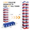 Nattork Giant Tumbling Tower (Stack from 1.77Ft to 4+ Ft), Wood Stacking Giant Blocks Game| Made from Premium Pine Wood| Ideal for Family, 54PCS Stars view 2