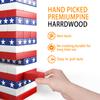 Nattork Giant Tumbling Tower (Stack from 1.77Ft to 4+ Ft), Wood Stacking Giant Blocks Game| Made from Premium Pine Wood| Ideal for Family, 54PCS Stars view 3