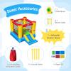 GLACER Inflatable Bounce House, Kids Jumping House with Slide, Basketball Rim, Carry Bag, Repair Kit, Indoor Outdoor Bouncy Castle for Birthday Party (with 550W Blower) view 4