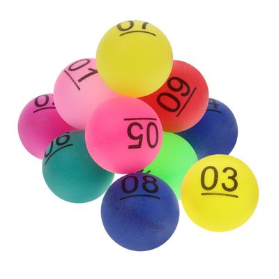 ORFOFE Colorful Numbered Bingo Balls 01-20 for Raffle Draws and Game Night Activities Portable 1.57 Inch Seamless Design