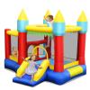 GLACER Kids Inflatable Bouncer, Indoor & Outdoor Bounce House w/Spacious Jumping Area, Slide, Basketball & Ocean Balls, Kids Castle Slide Bouncer for Children 3-10 Years Old