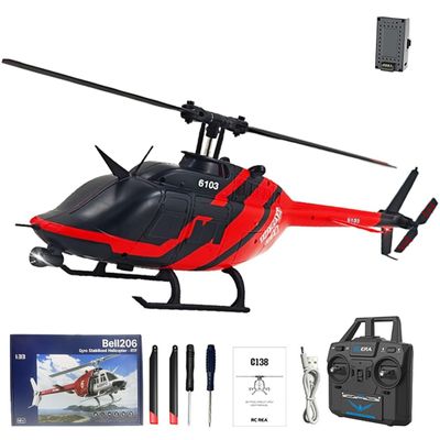 1/30 Scale C138 RC Helicopter with 6-axis Gyroscope, 2.4G 6CH Remote Control Aircraft with Altitude Hold and Optical Flow Positioning, One-Key Takeoff/Landing, Gift for Adults