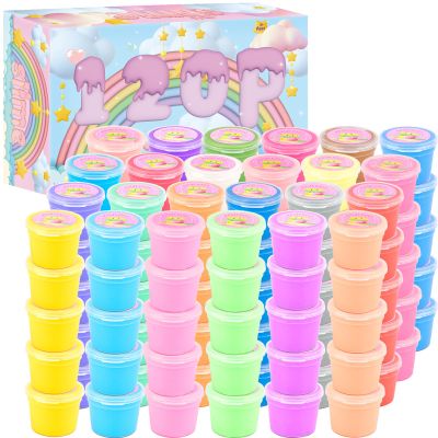 120 Pack Butter Slime Kit, Mini Bulk Slimes for Kids, Soft and Non-Sticky, Slime Party Favors, Goodie Bag Stuffer, Valentines Gifts, Classroom Exchange Prizes, Stress Relief Toys for Girls Boys 4-8