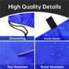 Heavy Duty Water-Resistant Inflatable Bounce House Storage Bag with Drawstring, Flat 39" x 47", for Residential & Commercial Use-Blue view 3