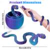 3D Printed Snake Eggs, Easter Egg Filled with Toy - Basket Essentials for Kids Boy Girls, Flexible Articulated 3D Printed Animal Fidget Toys (Cyan to Purple Gradient) view 3
