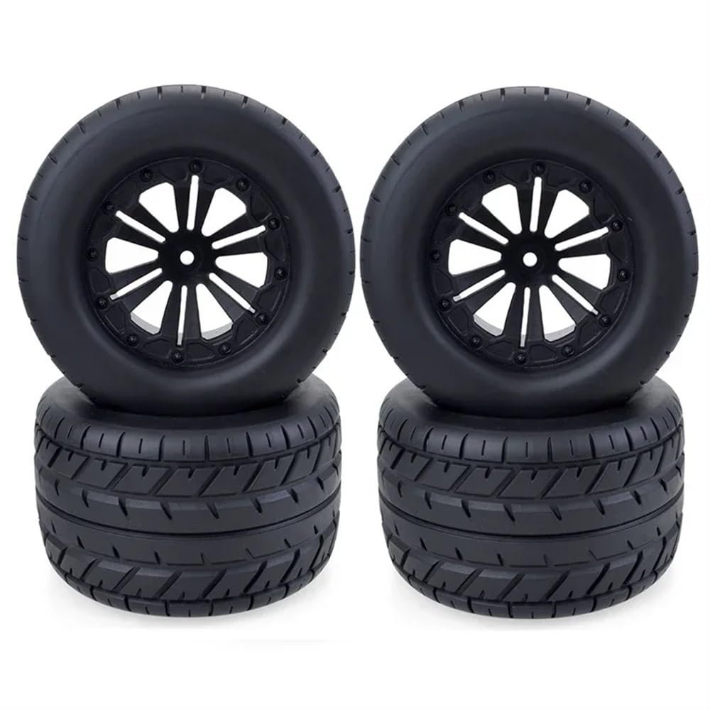 4PCS 115MM Tires Wheels 12mm Hub Hex Suitable Compatible with 1/10 RC Buggy Car XS TM Flux ZD Racing LRP 10030 Compatible Models