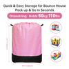 Heavy Duty Water-Resistant Inflatable Bounce House Storage Bag with Drawstring, Flat 39" x 47", for Residential & Commercial Use-Pink view 2