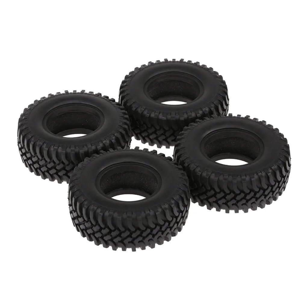 4PCS 100MM Rubber Tires Compatible with 1:10 RC Crawler Cars Compatible with D110 CC01 AXI03007