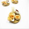 1:12 Dollhouse Miniature Food Toast Bread with Milk Wooden Board Breakfast 16978 view 1