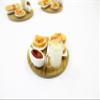 1:12 Dollhouse Miniature Food Toast Bread with Milk Wooden Board Breakfast 16978 view 2