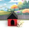 3D Printed Dog with Dog House, 3.5" Articulated Pitbull Puppy Animal, Man's Best Friend, Fidget Animal Toy, Office and Home Decor - ADSET3-PIT-RH view 1