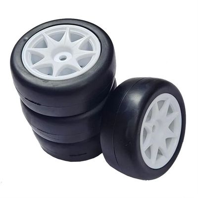 4Pcs 58Mm Tires 12Mm Hex Wheels with Sponge Suitable Compatible with 1/10 1/12 RC Drift Cars Compatible with Various Models