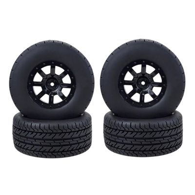 4 PCS 110mm X 45mm RC Car Tires Compatible with 1/10 Short Course Vehicles Wheel 12mm Hex Adapter