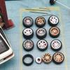 1/64 Wheels and tires for Upgraded Mainline Cast Model Car,Diameter is 0.39In, Rotating Ten Axes, 4 Sets/Pack, ABS wheels with Rubber Tires Rivet Shaft with Brake Pads (Series T(4 sets)) view 3