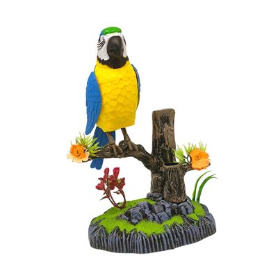 Colaxi Simulation Bird Toy Talking Parrot Toy Office Home Decor Electronic Animal Pet for Kids Children Baby Birthday Gift