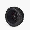 1/10 Short Course Rubber Tires Beadlock Wheel Rim Set Compatible with 4x4 R Vehicles and 1/10 22S 2WD SCT Models view 2