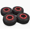 1/10 Short Course Rubber Tires Beadlock Wheel Rim Set Compatible with 4x4 R Vehicles and 1/10 22S 2WD SCT Models view 3