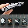 1/64 Wheels and tires for Upgraded Mainline Cast Model Car,Diameter is 0.39In,Thick-Five Axles, 4 Sets/Pack, ABS wheels with Rubber Tires Rivet Shaft with Brake Pads (Series Y(4 sets)) view 1