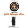 1/64 Wheels and tires for Upgraded Mainline Cast Model Car,Diameter is 0.39In,Thick-Five Axles, 4 Sets/Pack, ABS wheels with Rubber Tires Rivet Shaft with Brake Pads (Series Y(4 sets)) view 4