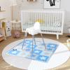 DYNWAVE Baby High Chair Stain Mat, Baby Feeding Pad Dirty Resistant Weatherproof Mat Double Layer Splat Travel Dining Cushion, Style B view 2