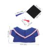 FELTECHELECTR 1set Graduation Gown Outfit for Plush Bears Cap Certificate Adorable Gown for Stuffed Animal Celebrations view 2
