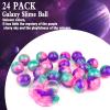 24 Pack Galaxy Slime Balls for Kids - Stretchy, Non-Sticky, Mess-Free Stress Relief Toys, Halloween Christmas Party Favors, Classroom Rewards, Goodie Bag Stuffers for Boys & Girls view 2