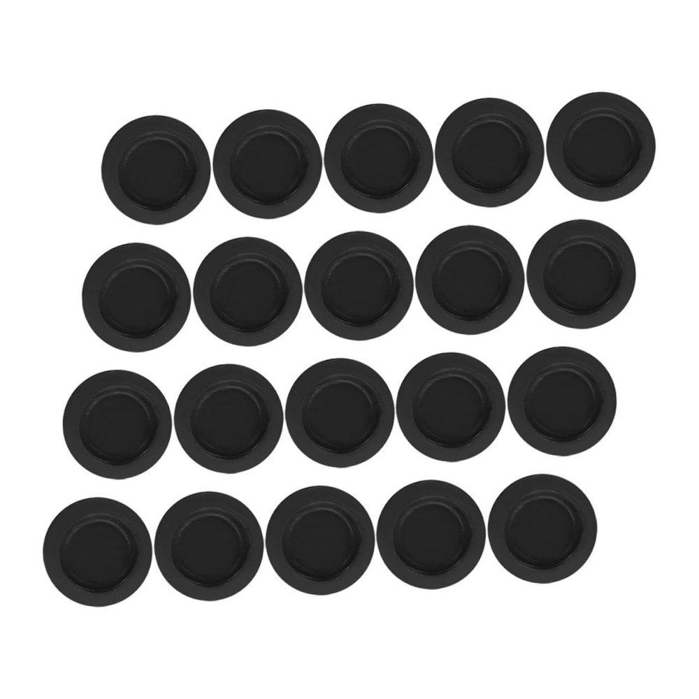 FOYTOKI 20pcs Piggy Bank Bottom Stoppers Black Rubber Replacement Covers Inner Diameter and Fit for Fixing Lidless Coin Banks and Covering