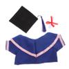 Cabilock Graduation Bear Doll Outfit Plush Gown Cap Compact Size Effortless Dressing for Celebration view 1