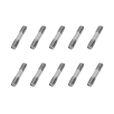 10PCS RC Toy Pushrod Connector Double End Threaded Rod Stainless Steel Rod Linkage for RC Airplane Helicopter Car Boat DIY Model Toy Parts (M4X25mm)