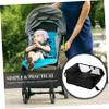 Abaodam Stroller Storage Basket Durable under Stroller Organizer Bag for Supplies and Groceries Easy Attachment Compatible with Pushchairs Black Without Base view 3