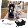 Abaodam Stroller Storage Basket Durable under Stroller Organizer Bag for Supplies and Groceries Easy Attachment Compatible with Pushchairs Black Without Base view 4