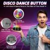 A AIFAMY Disco Dance Button with 5 Songs Funny Buttons for Party Supply Desk Toys for Office Coworkers Adults Gag Gifts view 2